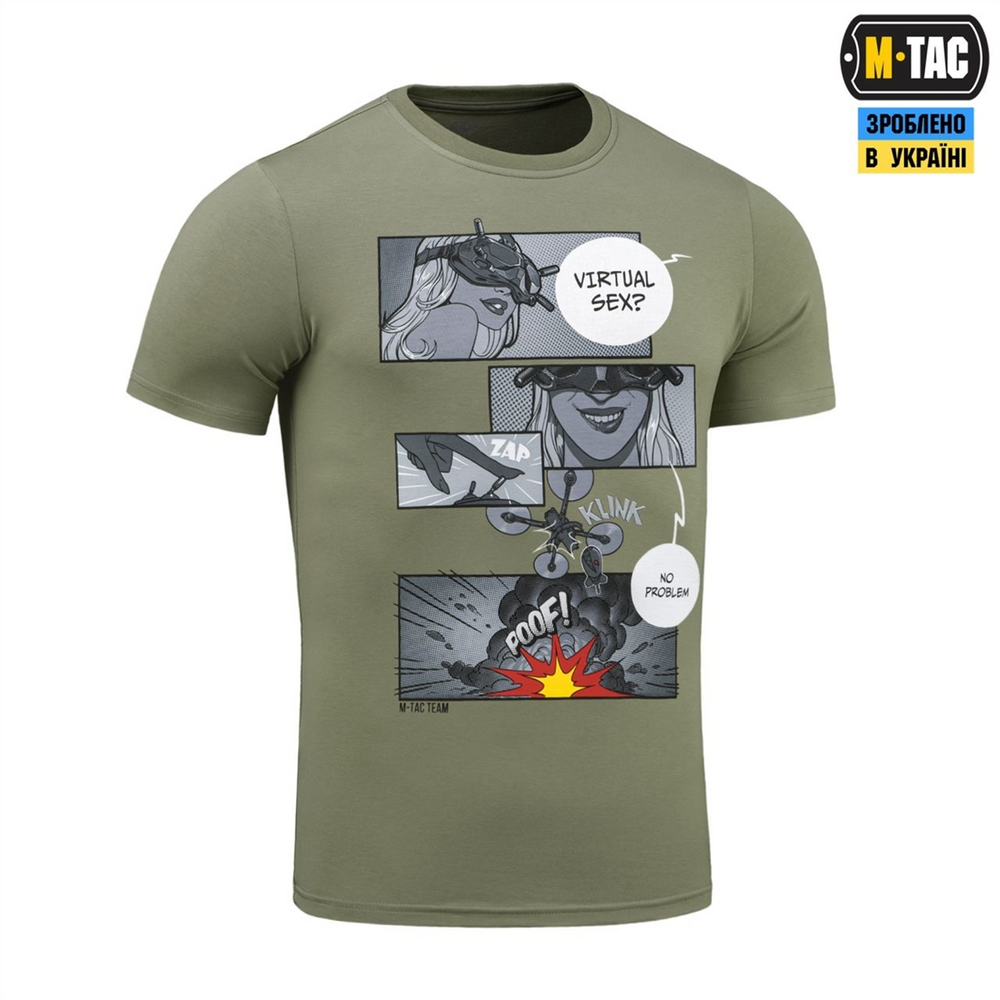 Футболка M-Tac Comics Drone Girl Зелена (Light Olive) (2XL) 234552 фото