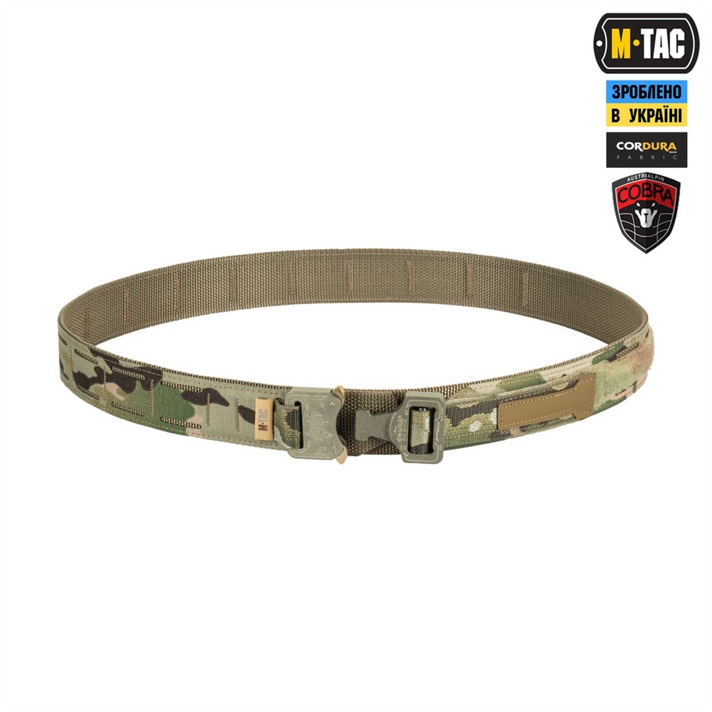 Ремінь M-Tac Cobra Buckle Tactical Belt Laser Cut Зелений (Multicam) (M/L) 224418 фото