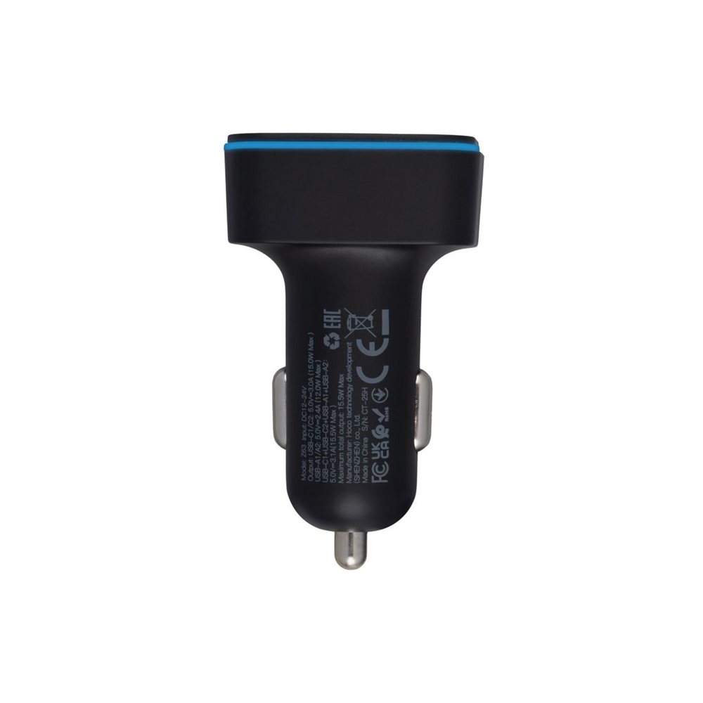 Автомобільний зарядний пристрій Hoco N63 PD+QC 2USB/2Type-C Чорний (Black) 181451 фото