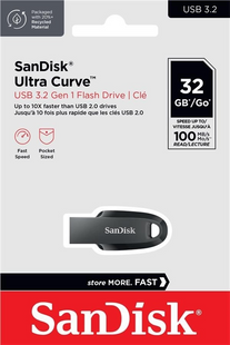 USB Флеш 32Gb SanDisk Ultra Curve SDCZ550-032G-G46 Чорна (Black) 216695 фото