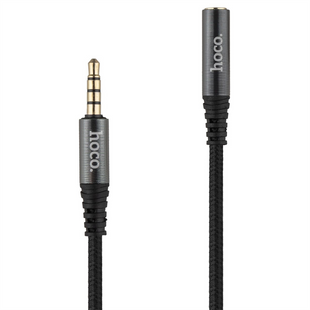 Аудіо подовжувач Hoco UPA20 1м (3pin) Чорний (Black) 136966 фото