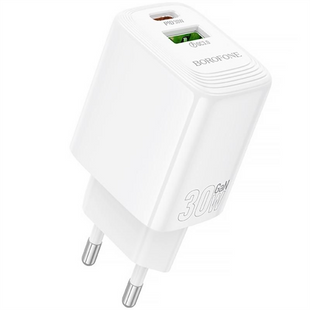 Зарядний пристрій Borofone BA71A PD20W (1USB-C) Білий (White) 166198 фото