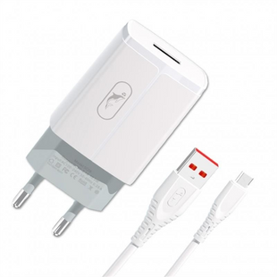Зарядний пристрій SkyDolphin SC06V (1USBx2.4A) (SDMZP-000180) + кабель microUSB Білий (White) 165804 фото