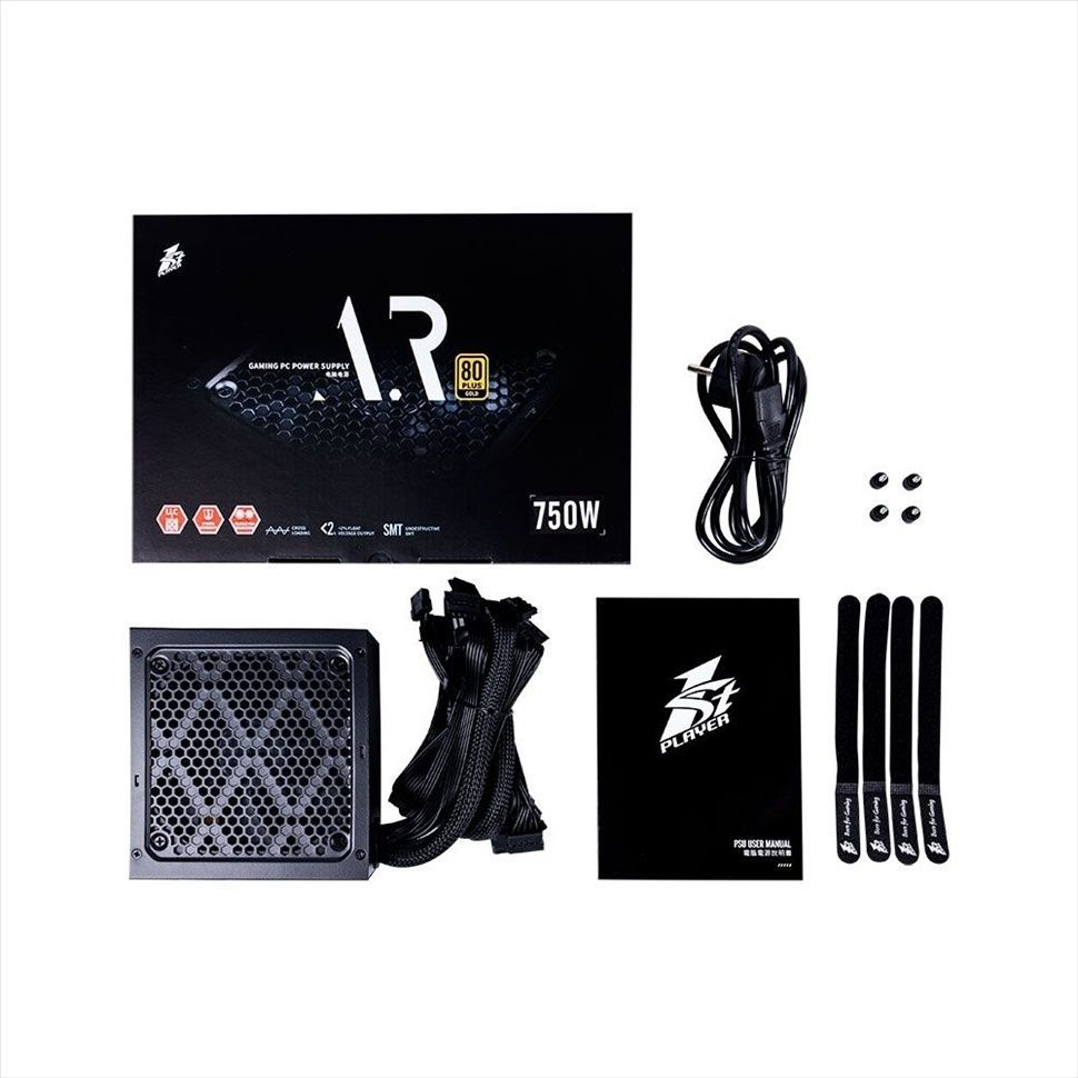 Блок живлення 1stPlayer PS-750AR 750W (AR-GLD-750-BK-EU) Чорний (Black) 208600 фото