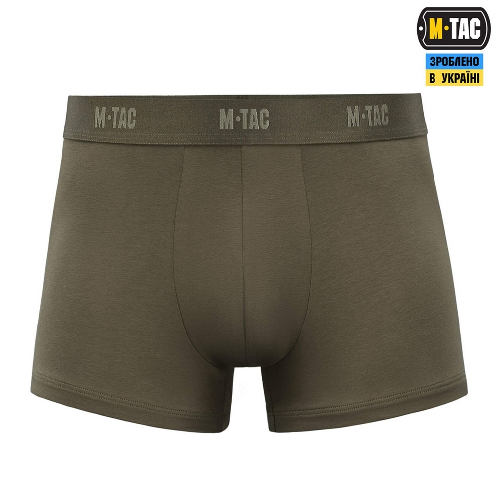 Труси M-Tac Men Cotton Stretch Boxer Briefs M Зелений (Dark Olive) 220769 фото