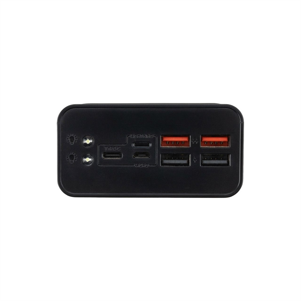 PowerBank 40000 mAh XO PR124 Digital Display 4USB+Type-C Чорний (Black) 100206 фото
