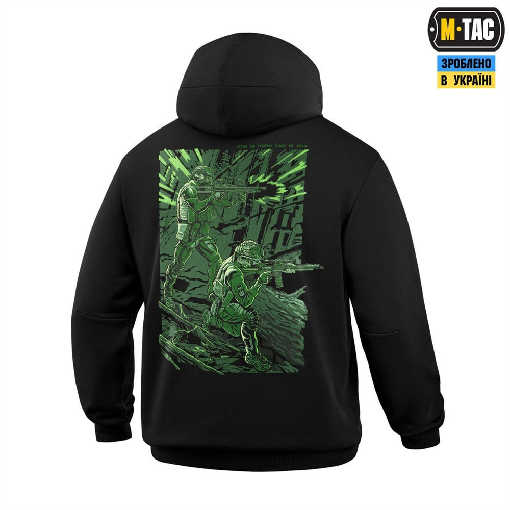Кофта M-Tac Hoodie Пліч-о-пліч Hard Чорна (Black) (S) 228755 фото
