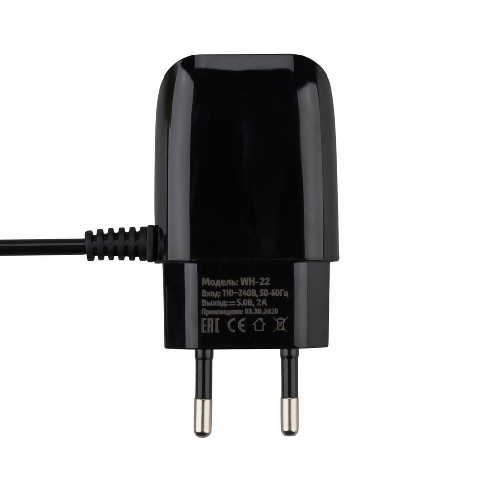 Зарядний пристрій Walker WH-22 1A + кабель Micro-USB Чорний (Black) 136513 фото