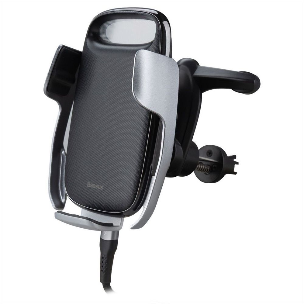 Автотримач з бездротовою зарядкою Baseus Milky Way Electric Bracket Чорний (Black) 110130 фото