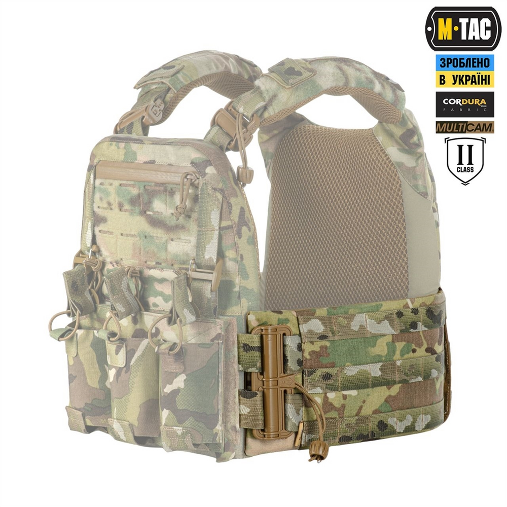 Камербанд M-Tac з балістичними пакетами 2 клас для Cuirass Elite Зелений (Multicam) (XL/2XL) 224811 фото