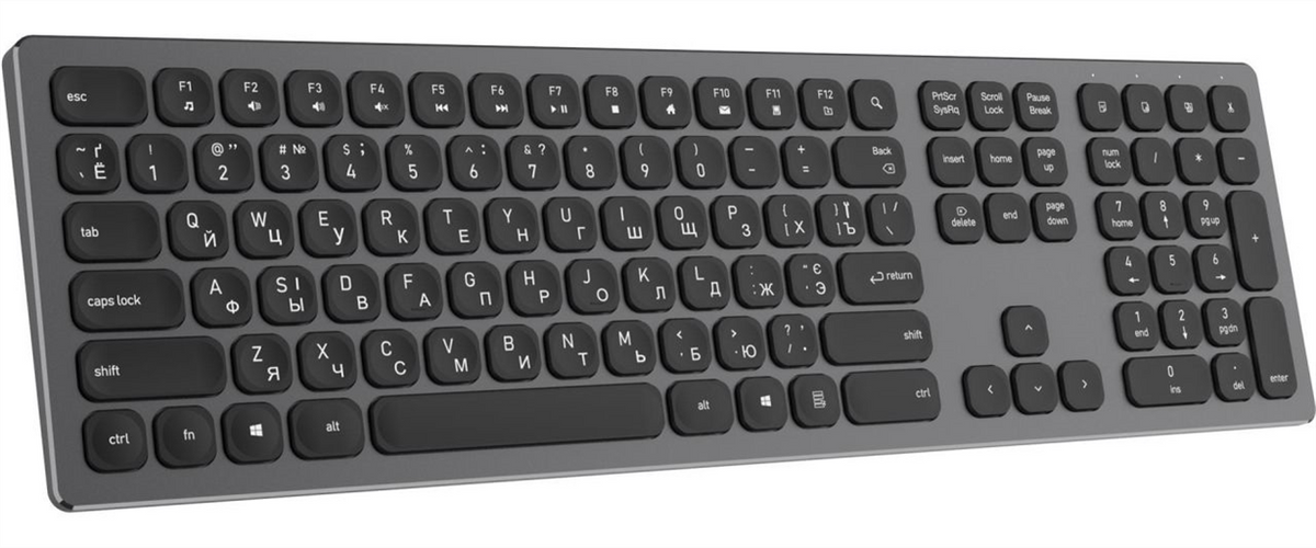 Клавіатура бездротова OfficePro SK1550B Чорна (Black) 165408 фото