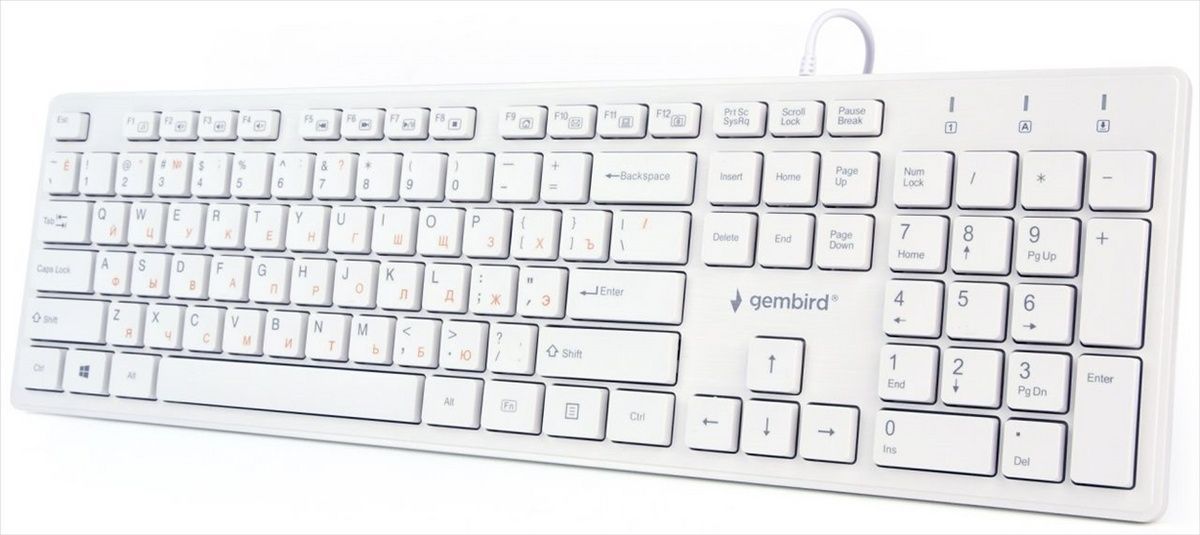 Клавіатура Gembird KB-MCH-03-W-UA Біла (White) 165483 фото