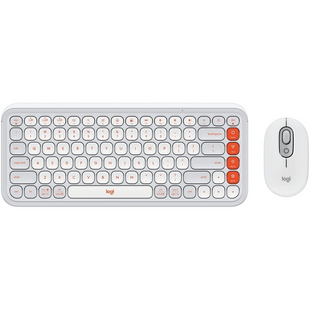 Клавіатура бездротова Logitech Pop Icon Combo + миша Біла (White) 185198 фото