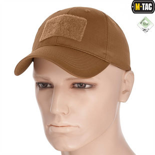 Бейсболка M-Tac з липучкою Flex ріп-стоп S/M (40534017-56) Коричневий (Coyote) 217470 фото