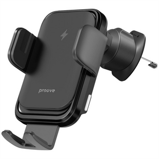 Автотримач Proove Nitro Charge 15W з бездротовою зарядкою Чорний (Matte Black) 165532 фото