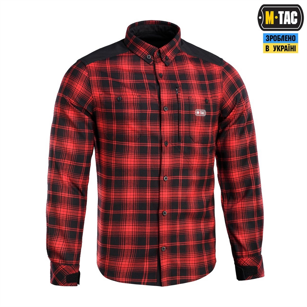 Сорочка M-Tac Redneck Shirt M/R Чорний Червоний (Black Red) 220555 фото