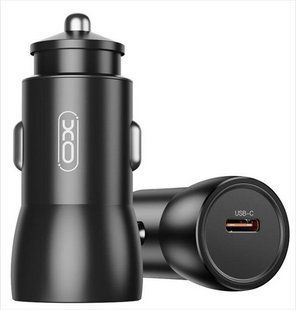 Автомобільний зарядний пристрій XO CC57 25W Metal Car Charger Type-C PD Чорний (Black) 166071 фото
