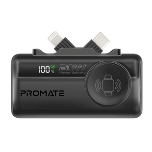 PowerBank 5000 mAh Promate PowerUp-Trio 20W Чорний (Black) 145494 фото