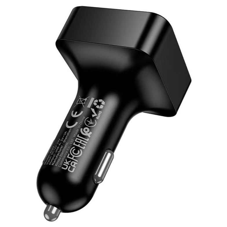 Fm-модулятор Borofone BC63 Selecto QC3.0 (2USB-A) Чорний (Black) 206234 фото