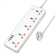 Мережевий фільтр Hoco AC14A Rico PD30W (3USB-A/1C/5xSocket) (1.5м) Білий (White) 166306 фото 2