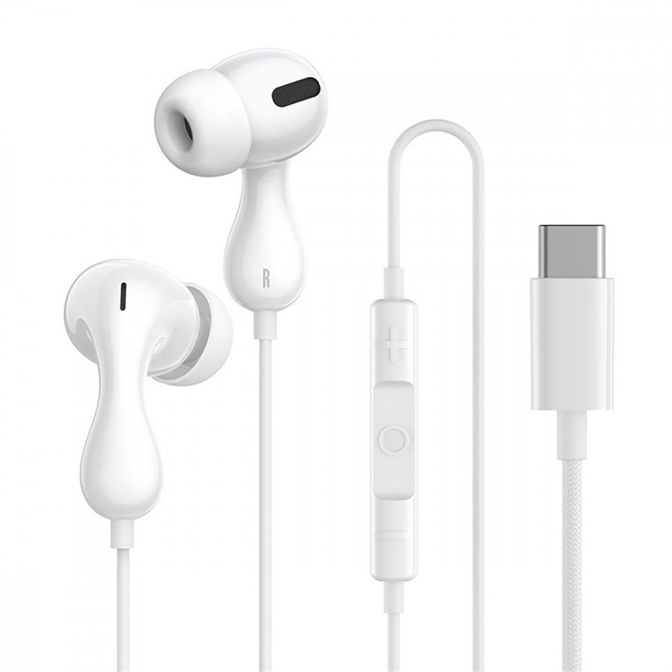 Навушники з мікрофоном Baseus Encok CZ20 (Type-C) Білі (White) 204548 фото