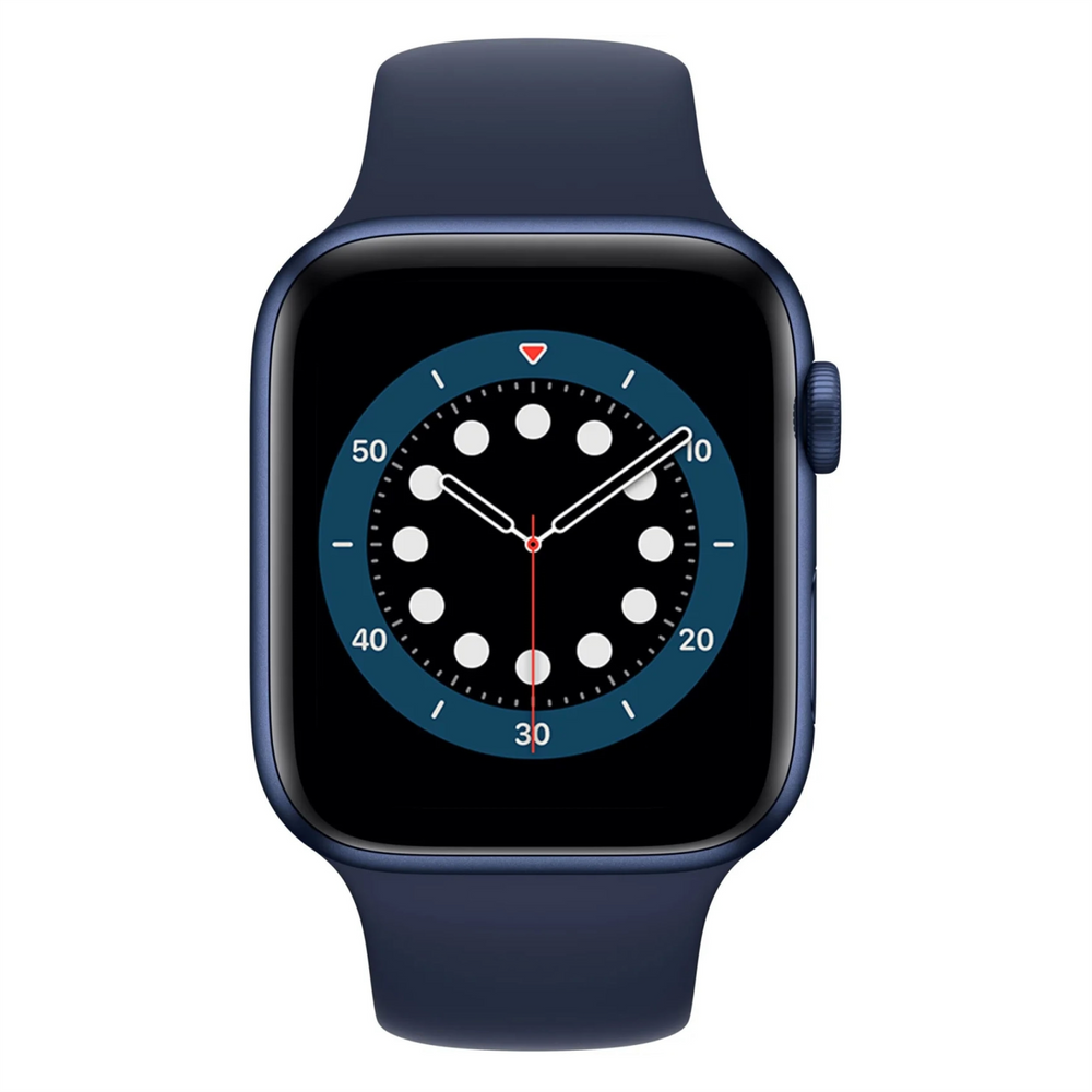 Смарт-годинник Apple Watch 6 44mm Blue Aluminum Case with Deep Navy Sport Band (M00J3) 195681 фото