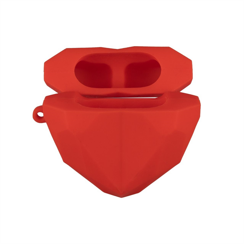 Чохол для навушників AirPods Heart Червоний (Red) 86023 фото