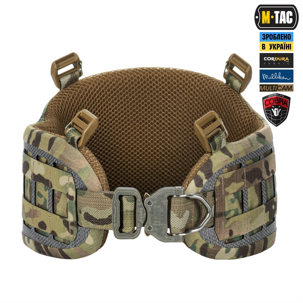 Пояс тактичний M-Tac War Belt Tiger D-Ring Cobra Зелений (Multicam) (M/L) 220395 фото