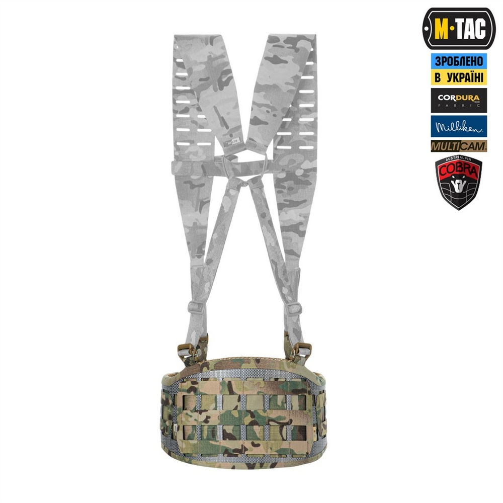 Пояс тактичний M-Tac War Belt Tiger D-Ring Cobra Зелений (Multicam) (M/L) 220395 фото