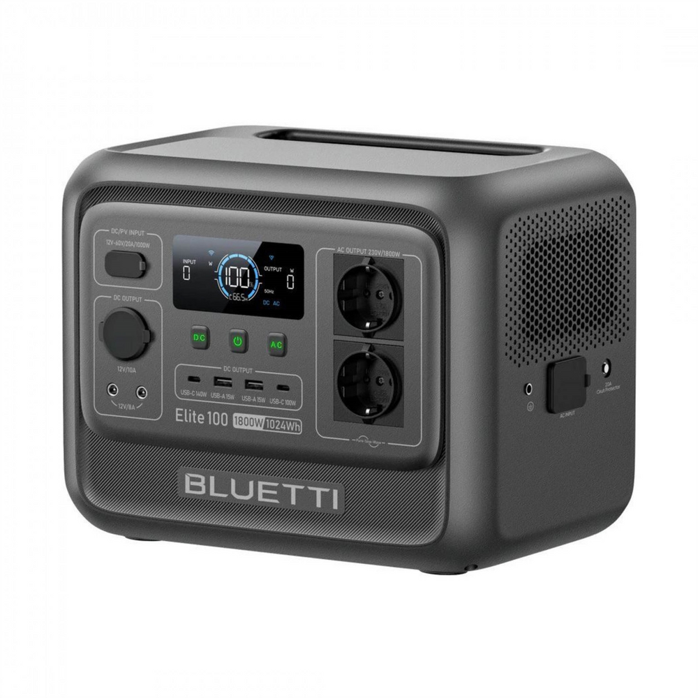 Портативна зарядна станція Bluetti Elite 100 V2 (P-EL100V2-EU-GY-BL-010) Чорна (Black) 195654 фото