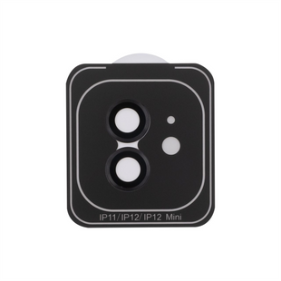 Захисне скло на камеру iPhone 11/12/12 Mini ACHILLES Чорне (Black) 117676 фото