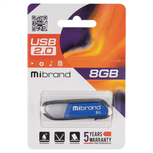 USB Флеш Mibrand Aligator (USB 2.0) 8Gb Синя (Blue) 113096 фото
