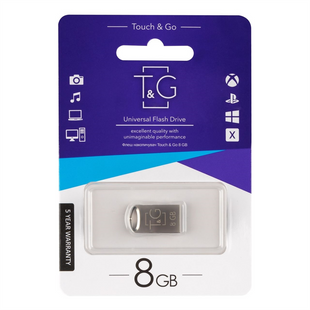 USB Флеш T&G 105 Metal USB 2.0 8Gb Срібна (Silver) 124980 фото