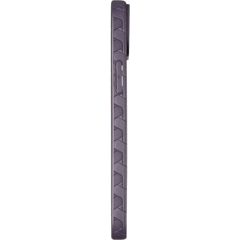 Чохол накладка для iPhone 15 Plus Leather Weaving Case Фіолетова (Violet) 182906 фото