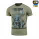 Футболка M-Tac Freedom Зелена (Light Olive) (L) 234727 фото 1