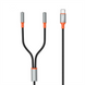 Перехідник XO NB-R269B Type-C + 3.5mm x2 Чорний (Black) 190711 фото 1