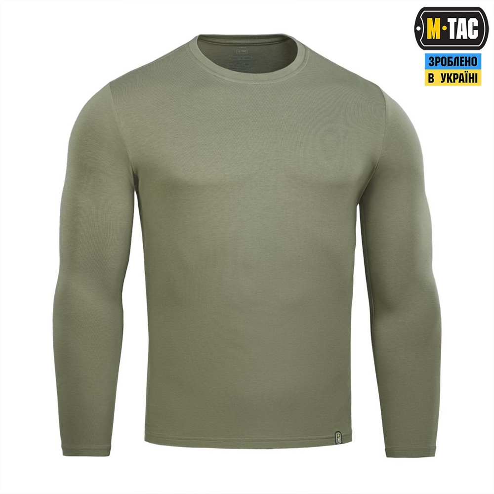 Футболка із довгим рукавом M-Tac 93/7 Зелена (Light Olive) (L) 235353 фото