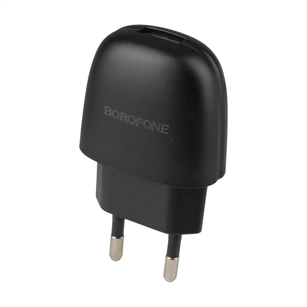 Зарядний пристрій Borofone BA49A 2.1A + кабель Lightning Чорний (Black) 97970 фото