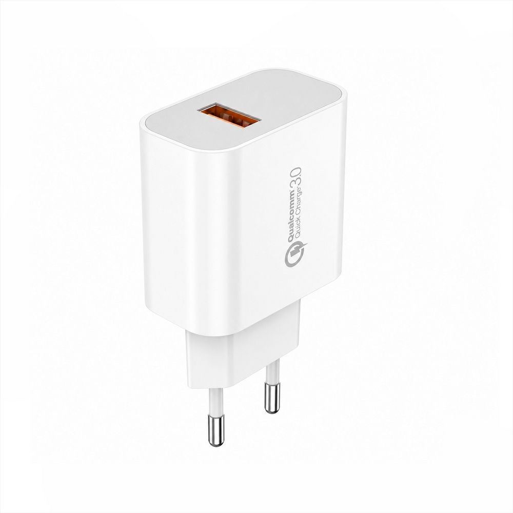 Зарядний пристрій Foneng EU46 QC3.0 Charger (1USBх3A) (EU46-CH-TC) + кабель USB Type C Білий (White) 165852 фото