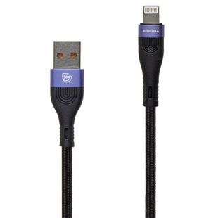USB кабель Remzona CUL05-03BK Lightning 0.5м Чорний (Black) 140347 фото