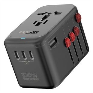 Зарядний пристрій Promate TripMate-GaN100 100W Чорний (Black) 166037 фото