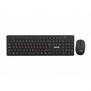 Клавіатура бездротова Maxxter KMS-WCM-02B-UA + миша Чорна (Black) 161078 фото