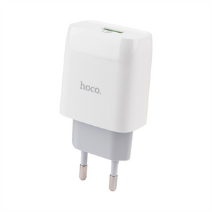 Зарядний пристрій Hoco C72Q QC 3.0 18W Білий (White) 109049 фото