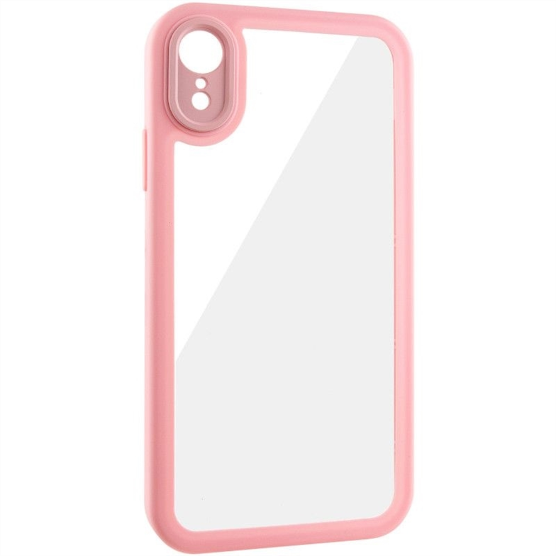 Чохол накладка для iPhone XR TPU Transparent + Colour 1.5mm Рожева (Pink) 221290 фото
