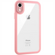 Чохол накладка для iPhone XR TPU Transparent + Colour 1.5mm Рожева (Pink) 221290 фото 1