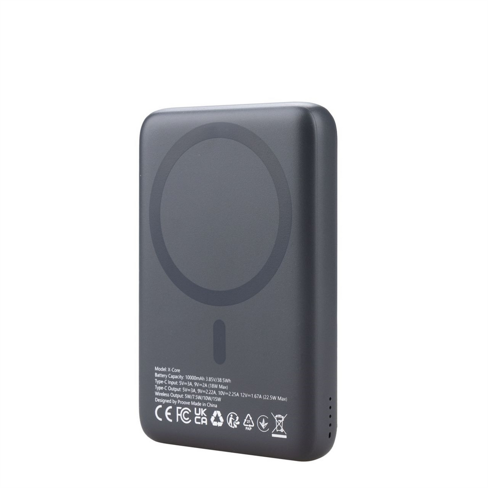PowerBank 10000 mAh Proove X-Core Wireless 22.5W Сірий (Gray) 203327 фото