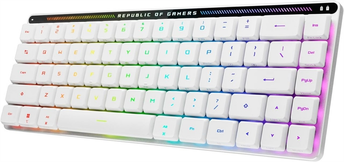 Клавіатура бездротова Asus ROG Falchion RGB WL BT Біла (White) 196079 фото