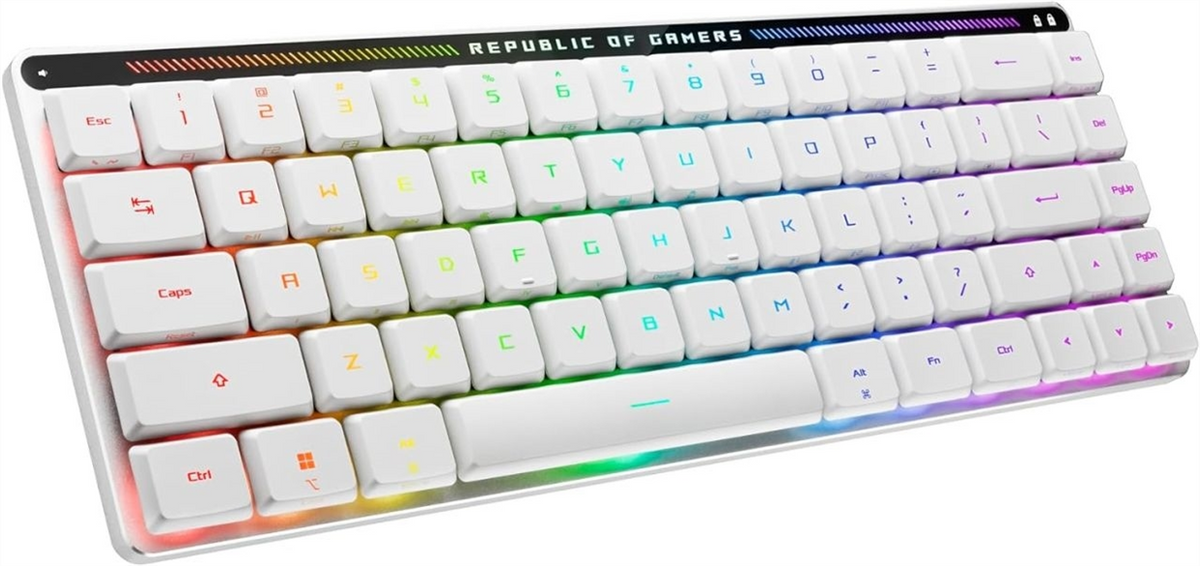 Клавіатура бездротова Asus ROG Falchion RGB WL BT Біла (White) 196079 фото