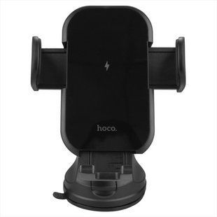 Автотримач Hoco HW5 15W з бездротовою зарядкою Чорний (Black) 132898 фото