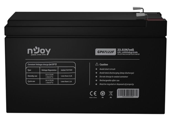 Акумуляторна батарея Njoy GP07122F 12V 7Ah AGM 174639 фото